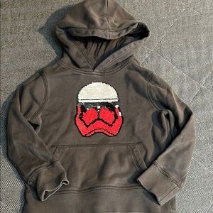 Kids Gap Star Wars Stormtrooper Flippy Sequin Hoodie XS